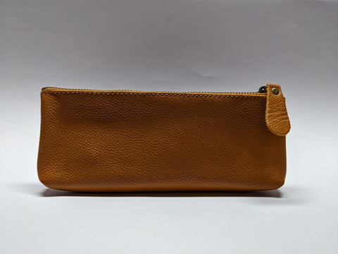 Saddle Tan Genuine Leather Pouch
